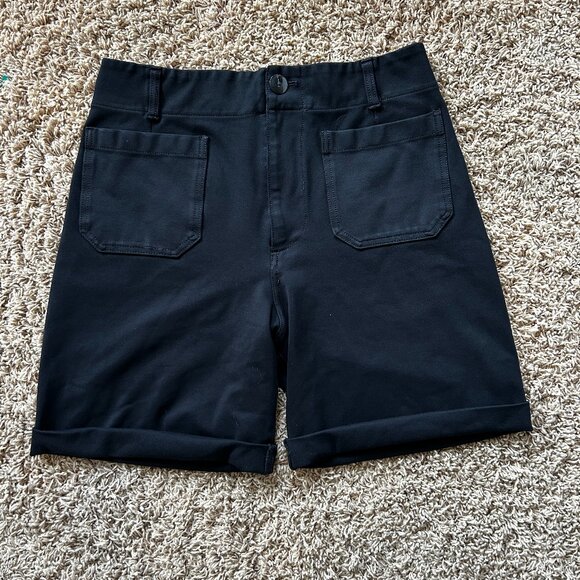 MAEVE The Colette Magic Fabric Shorts in Black Women's Size 31 Anthropolgie - Picture 1 of 6